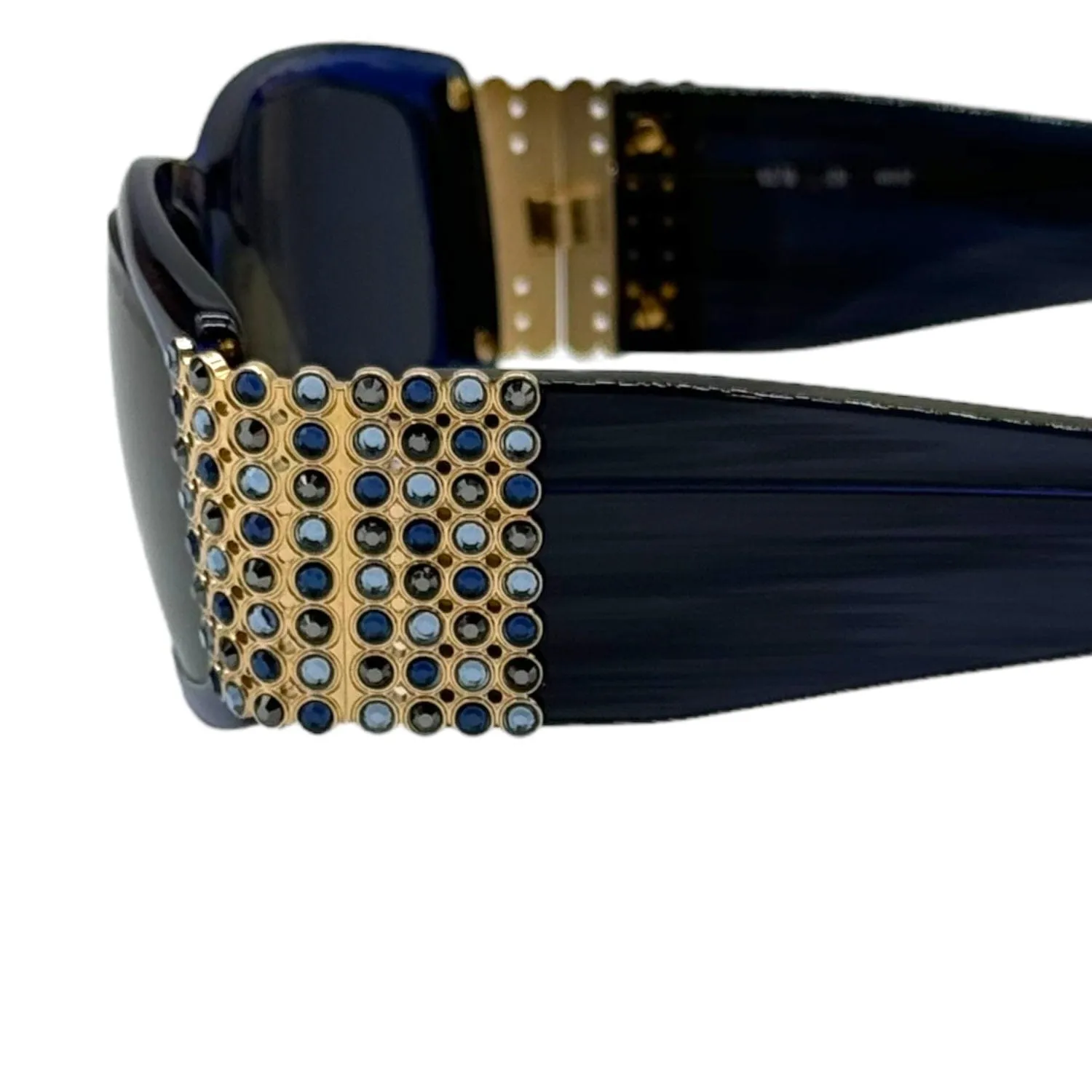 DANIEL SWAROVSKI Vintage Crystal-Embellished Sunglasses - Blue