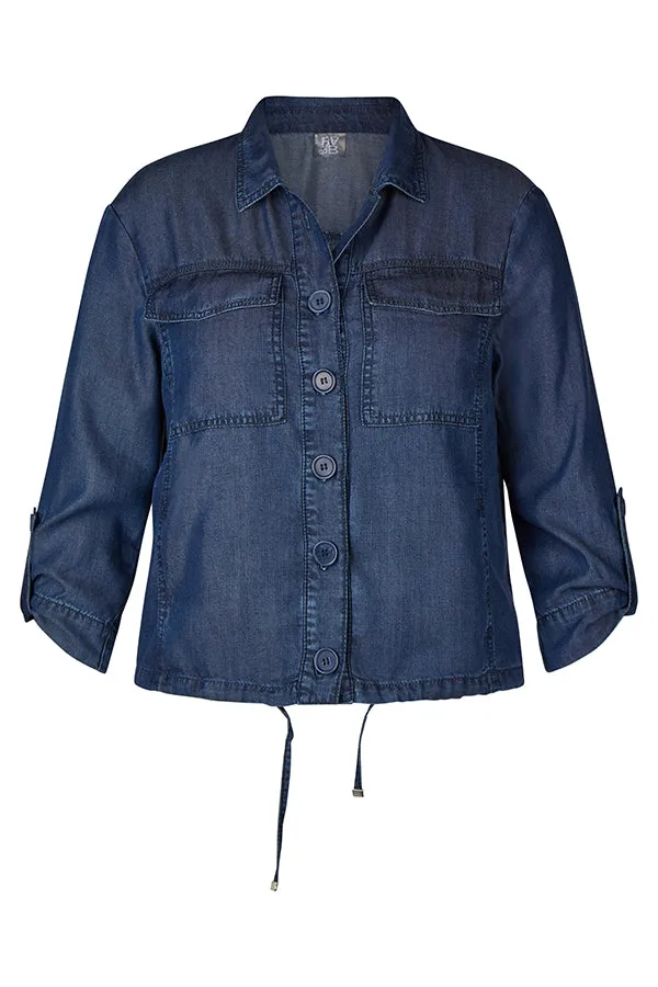 DARK BLUE LYOCELL JACKET