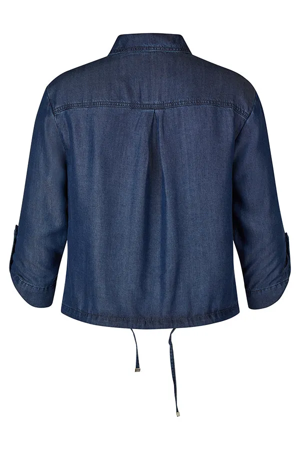 DARK BLUE LYOCELL JACKET
