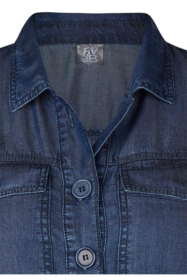 DARK BLUE LYOCELL JACKET