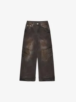 DARK DISTRESSED JEANS