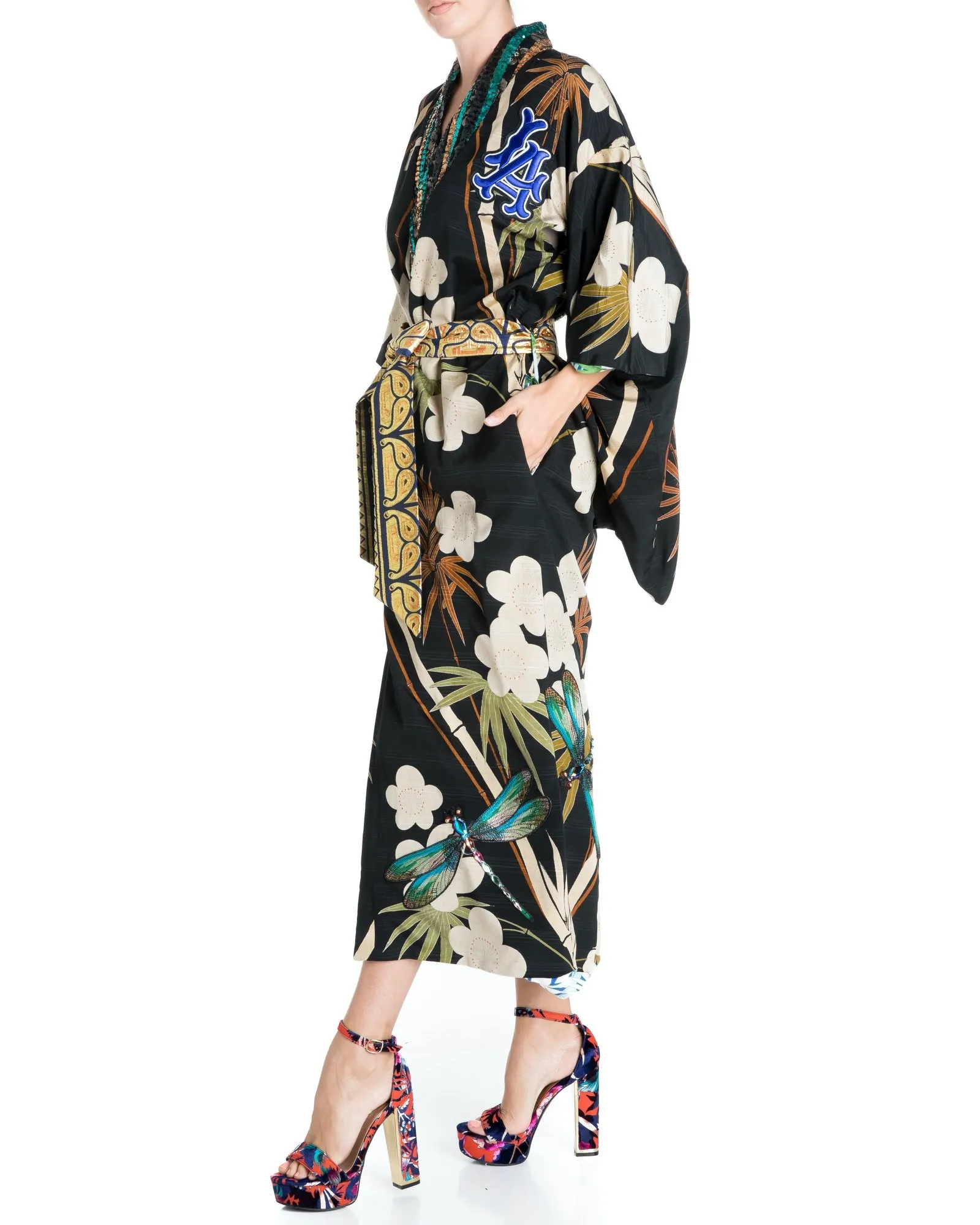 Dark Star Sequin Kimono - Sapphire