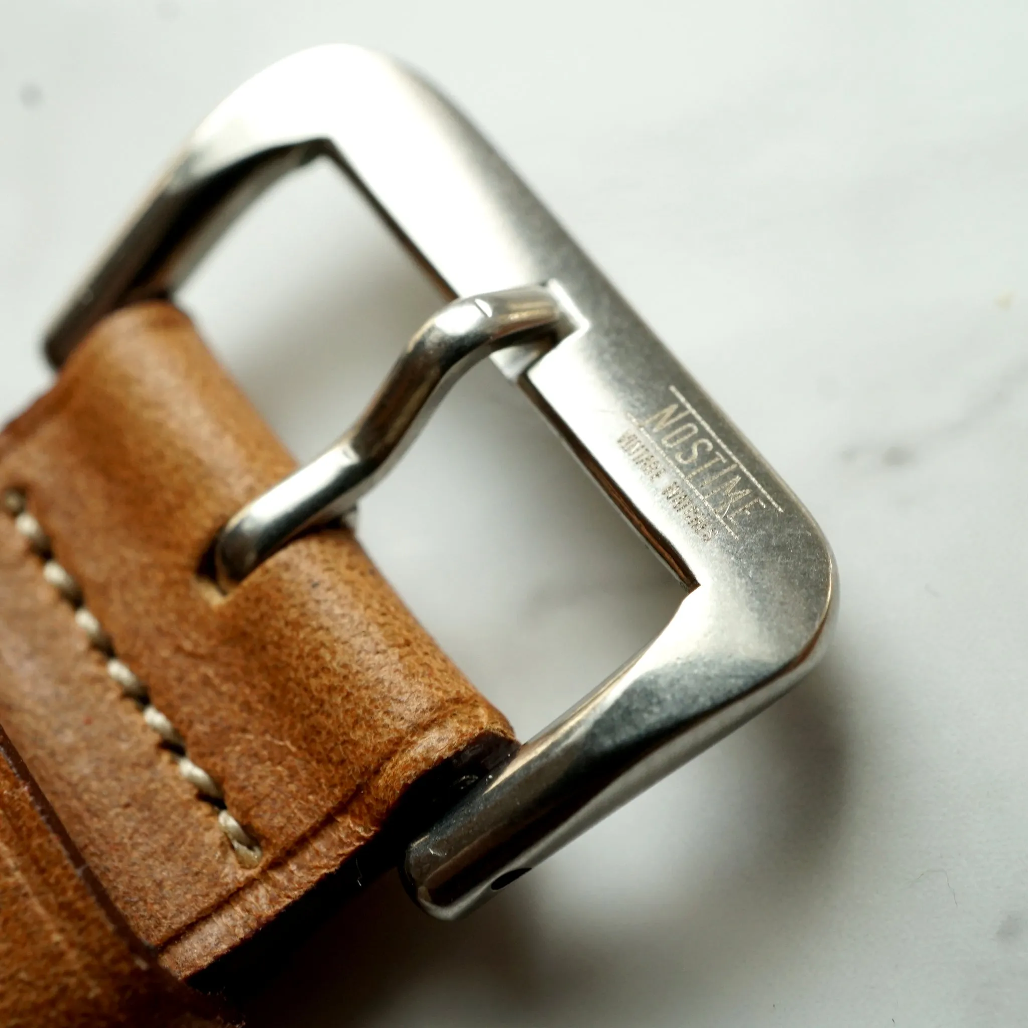 DENIM BLUE DISTRESSED CALF STANDARD STRAP