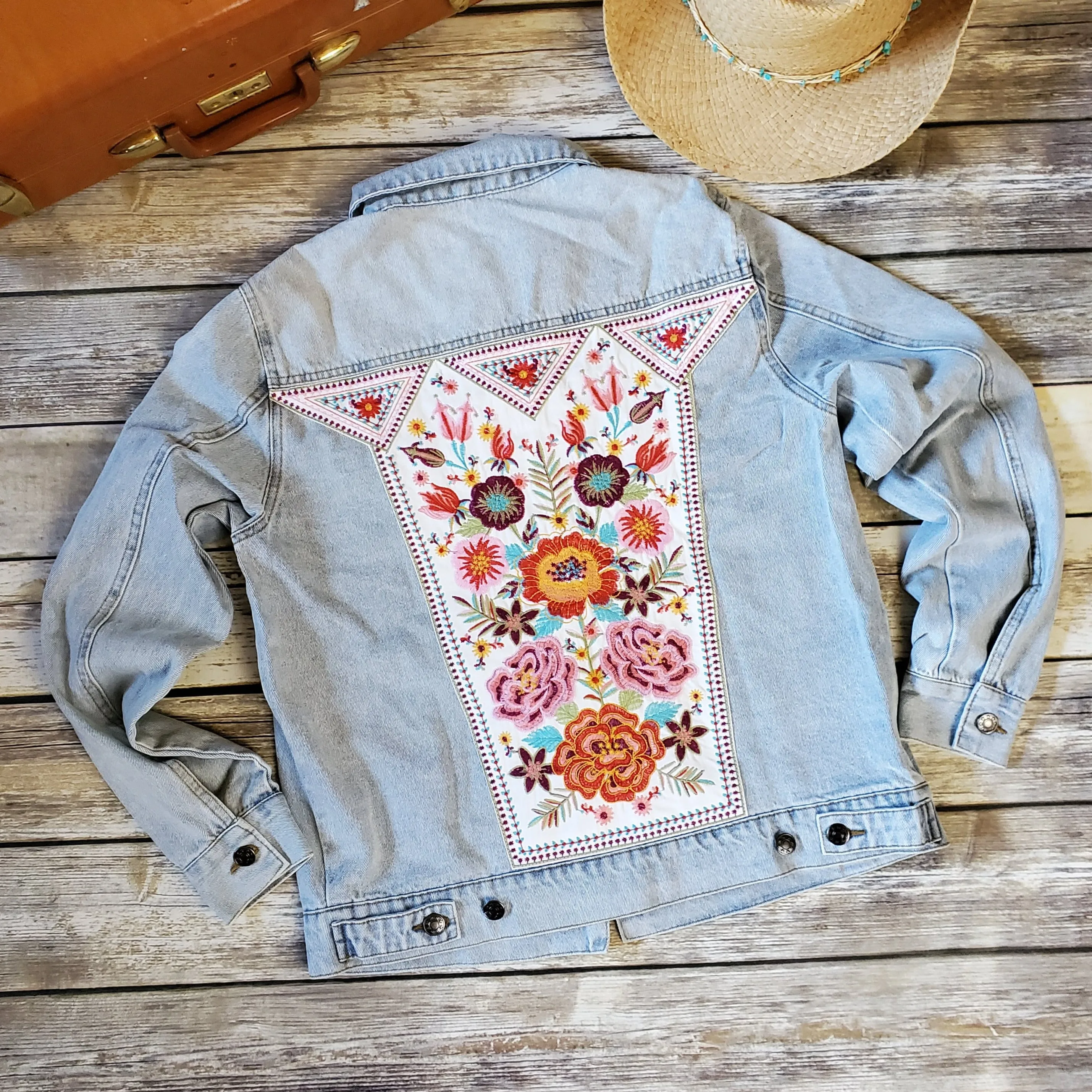 Denim Wildflower Jacket