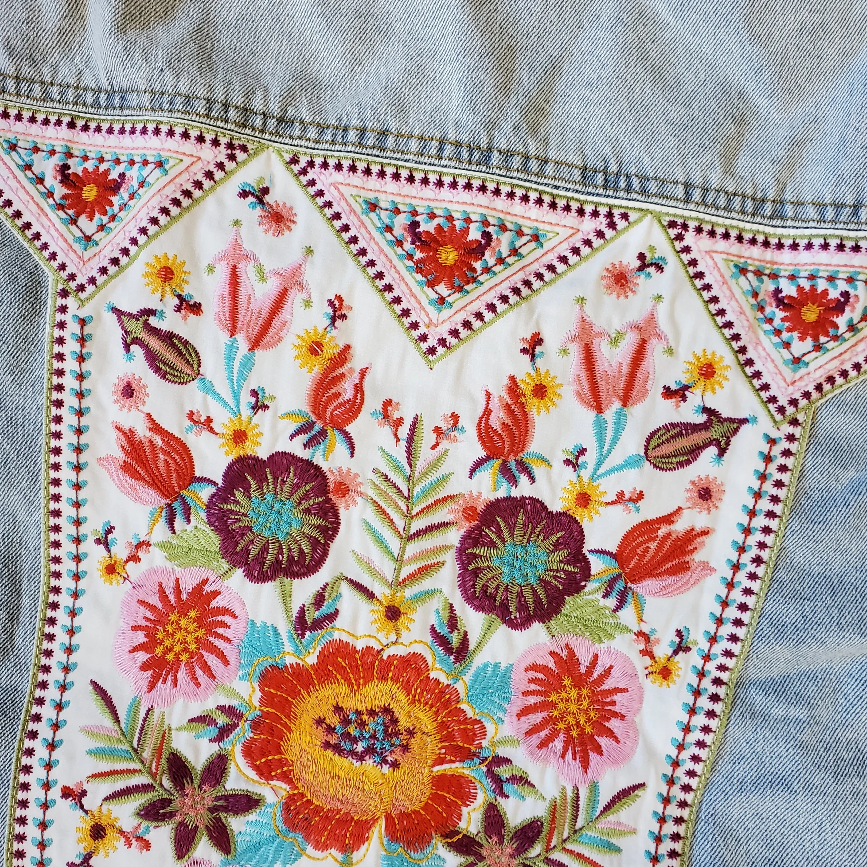 Denim Wildflower Jacket