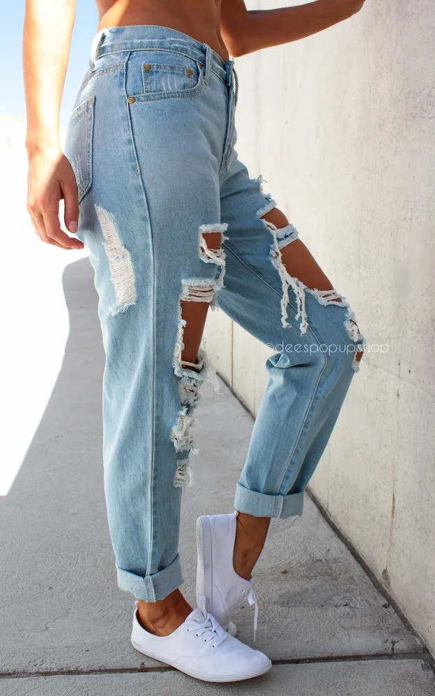 Destruction Jeans - Light Blue