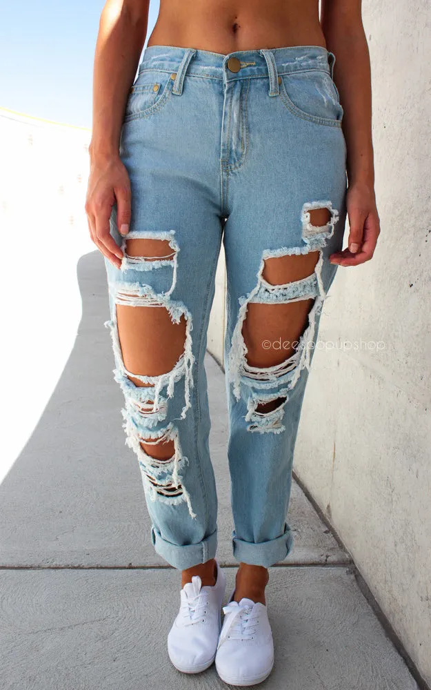 Destruction Jeans - Light Blue