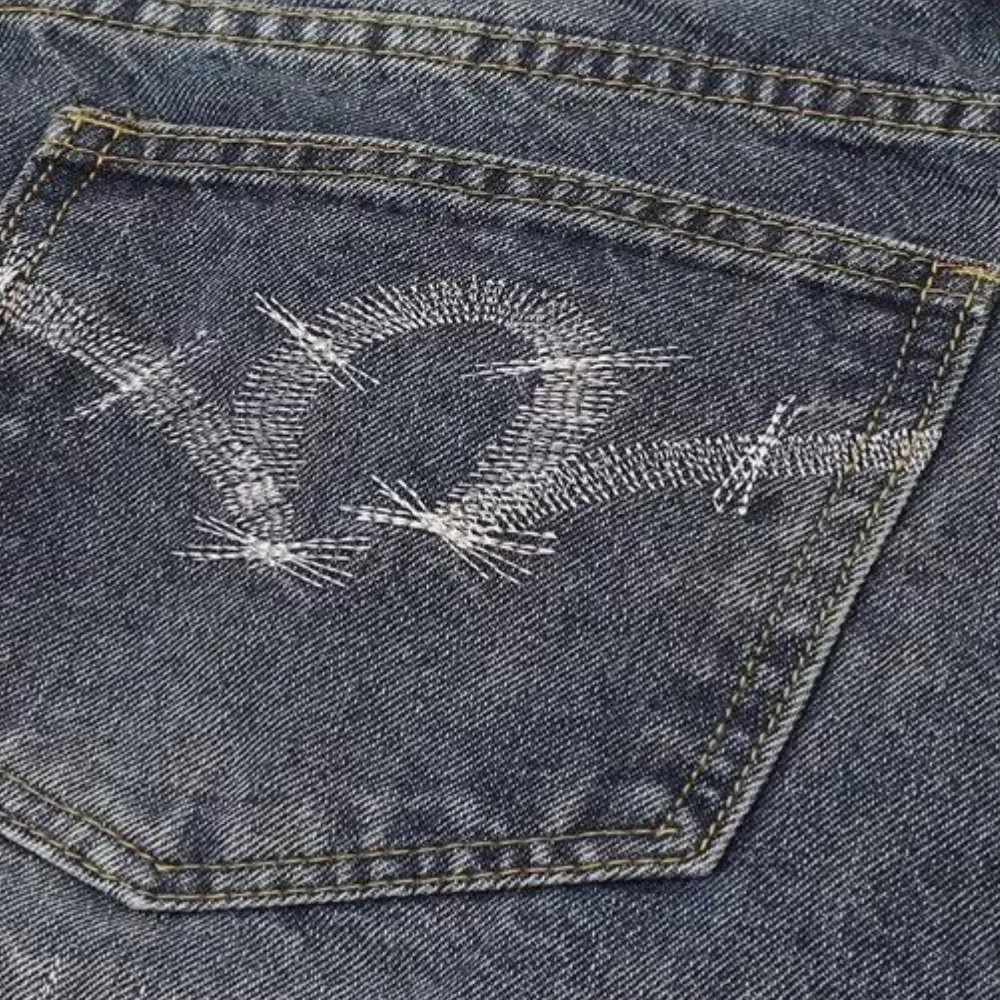 DF|Distressed Camouflage Panel Jeans