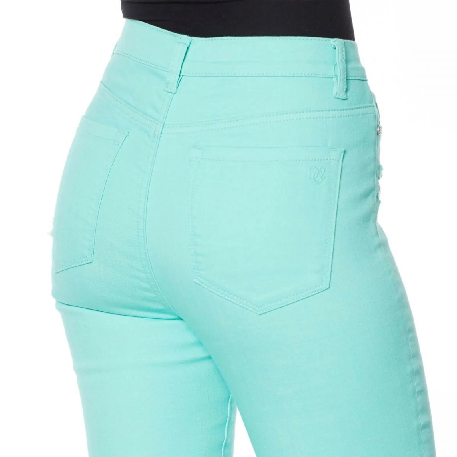 DG2 by Diane Gilman Women's Petite Virtual Stretch Destructed Skinny Jeans