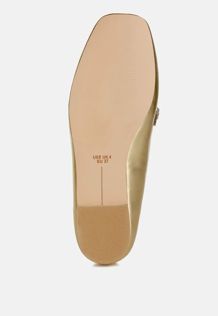 Diamante Strap Metallic Loafers By RAG