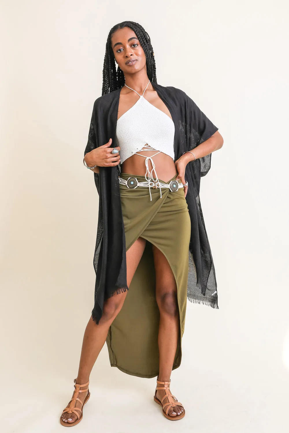 Diamond Embroidered Kimono