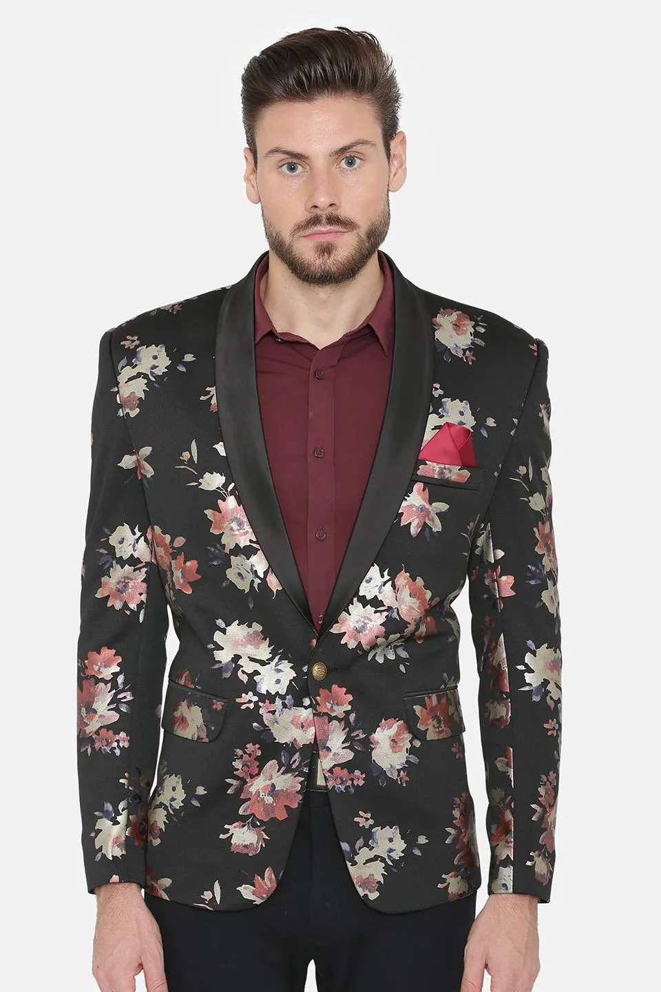 Digital Rayon Print MulticolouRed Tuxedo