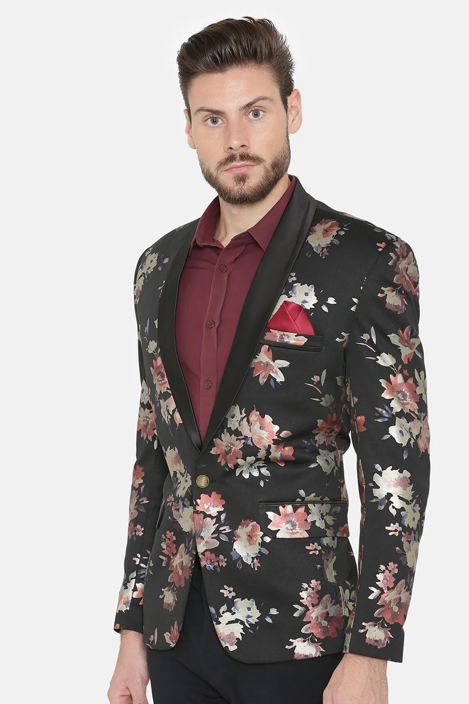 Digital Rayon Print MulticolouRed Tuxedo