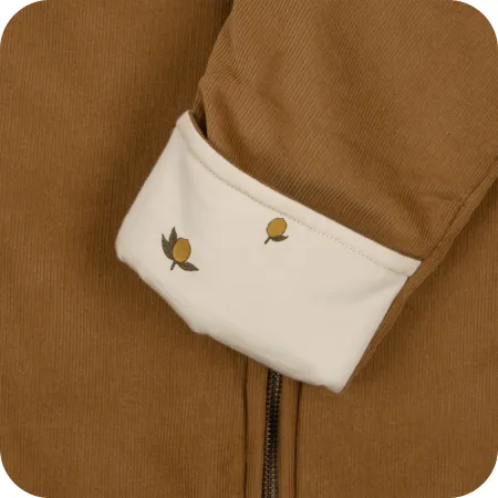 Dijon Corduroy Teddy Onesie Suit with Hood