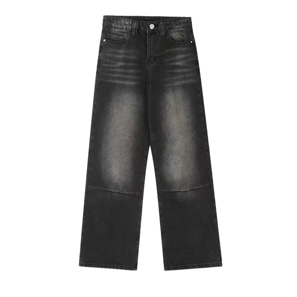 Distressed 3D Embroidered Whisker Jeans