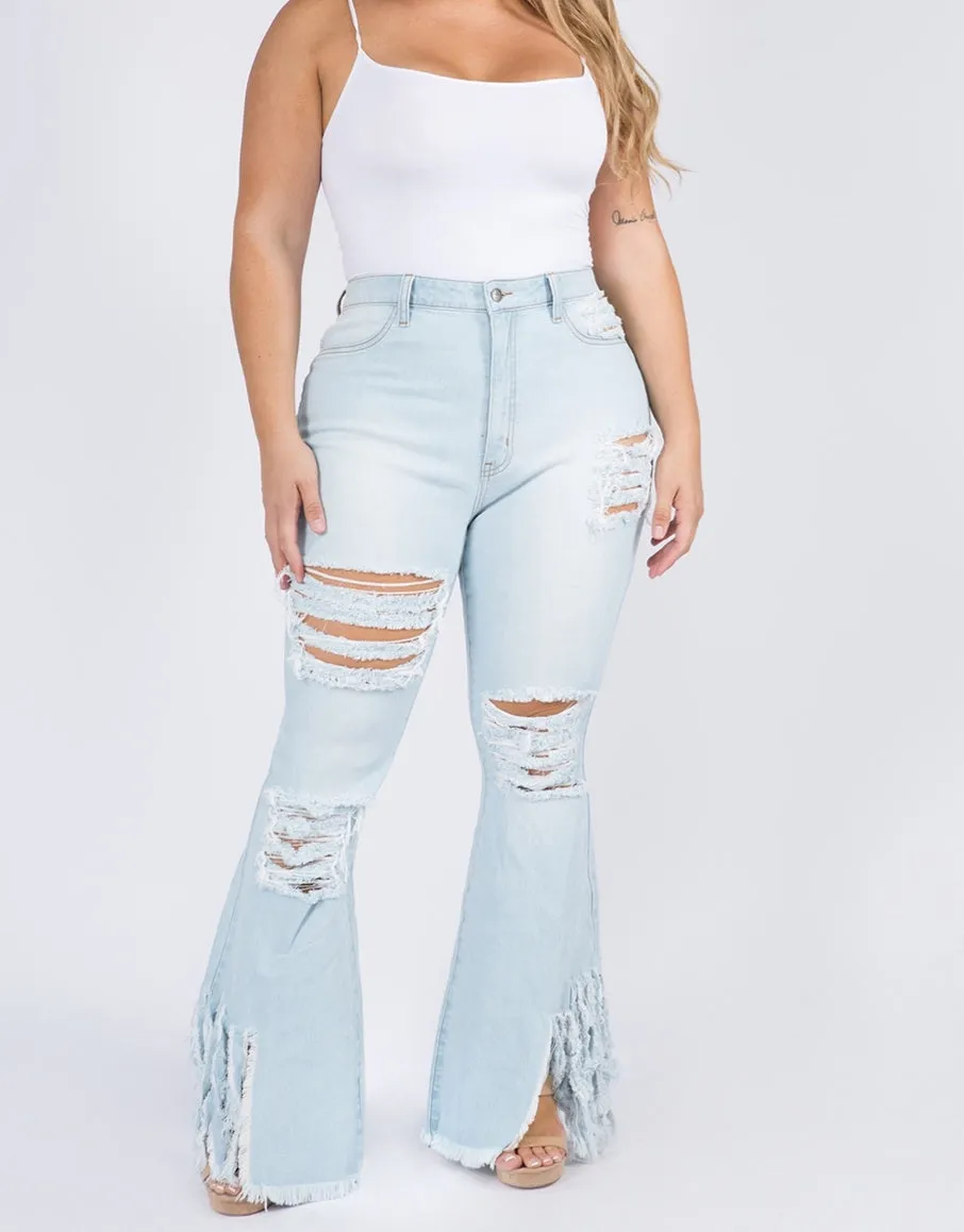Distressed Jeans Light Blue