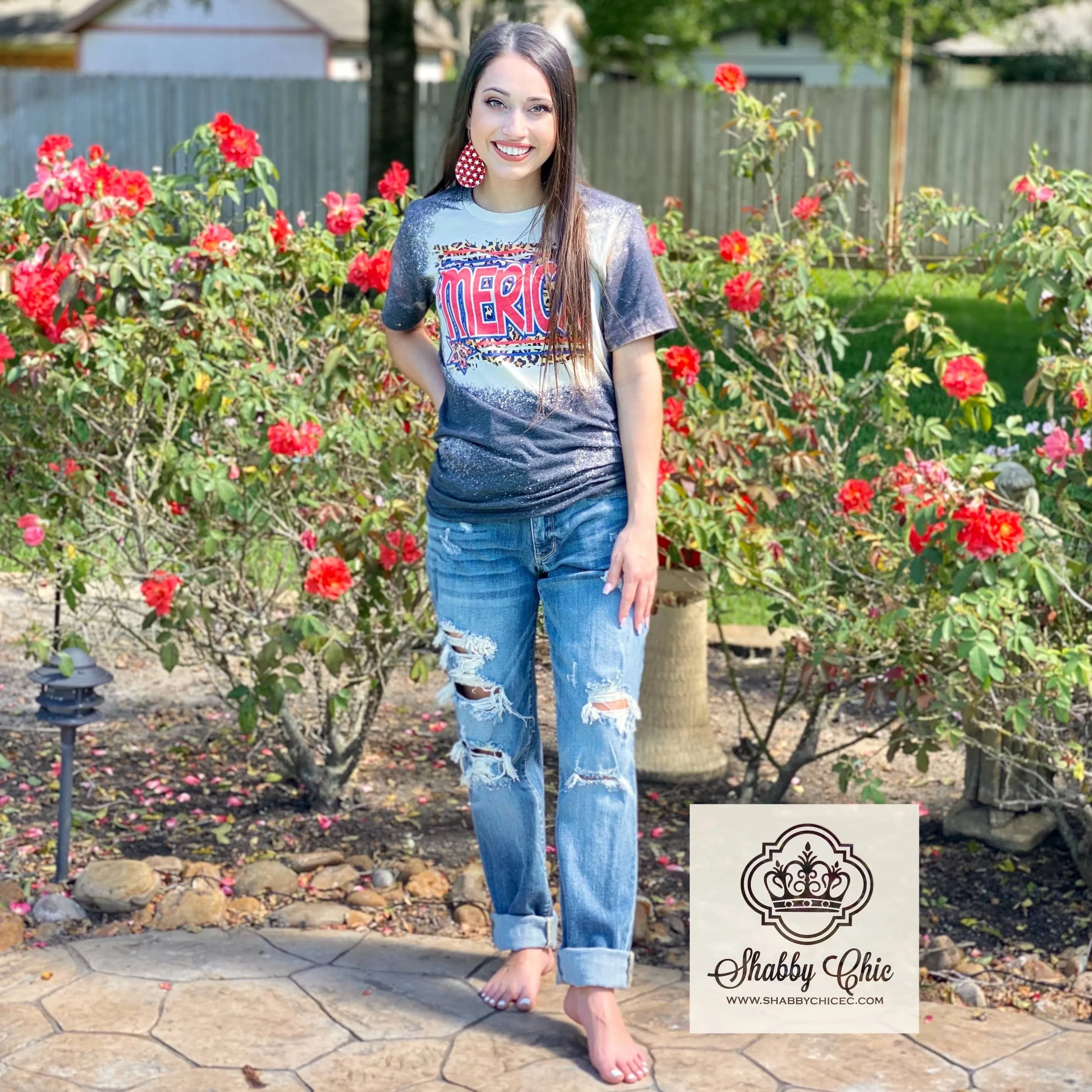 Distressed Light Wash Boyfriend Cut Jeans