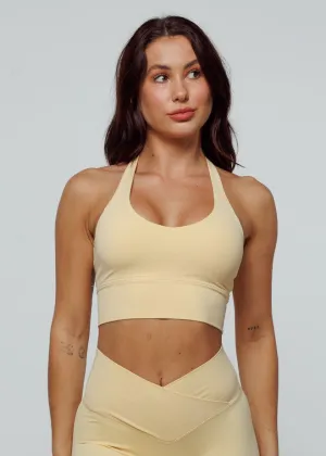 Elevate Halter Bra - Buttermilk
