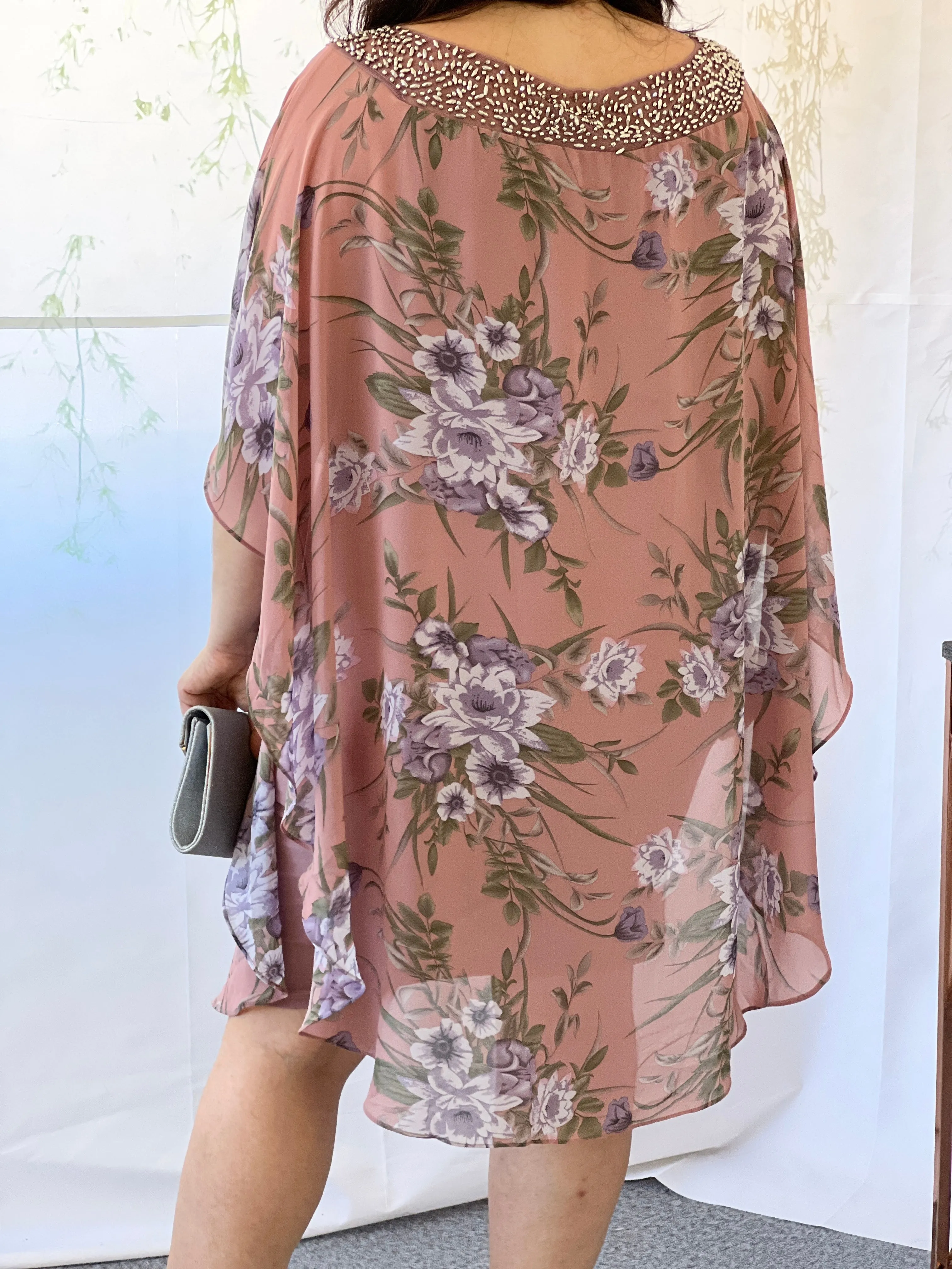 Elias Rose Floral Evening Dress