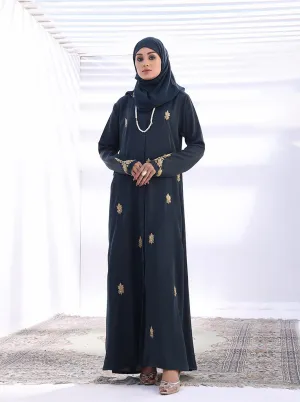 Emaan Luxury Front-open Abaya
