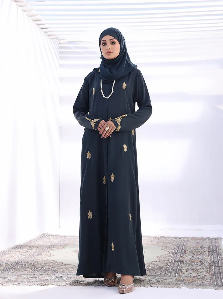 Emaan Luxury Front-open Abaya