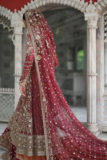 Embellished Red Frock Lehenga