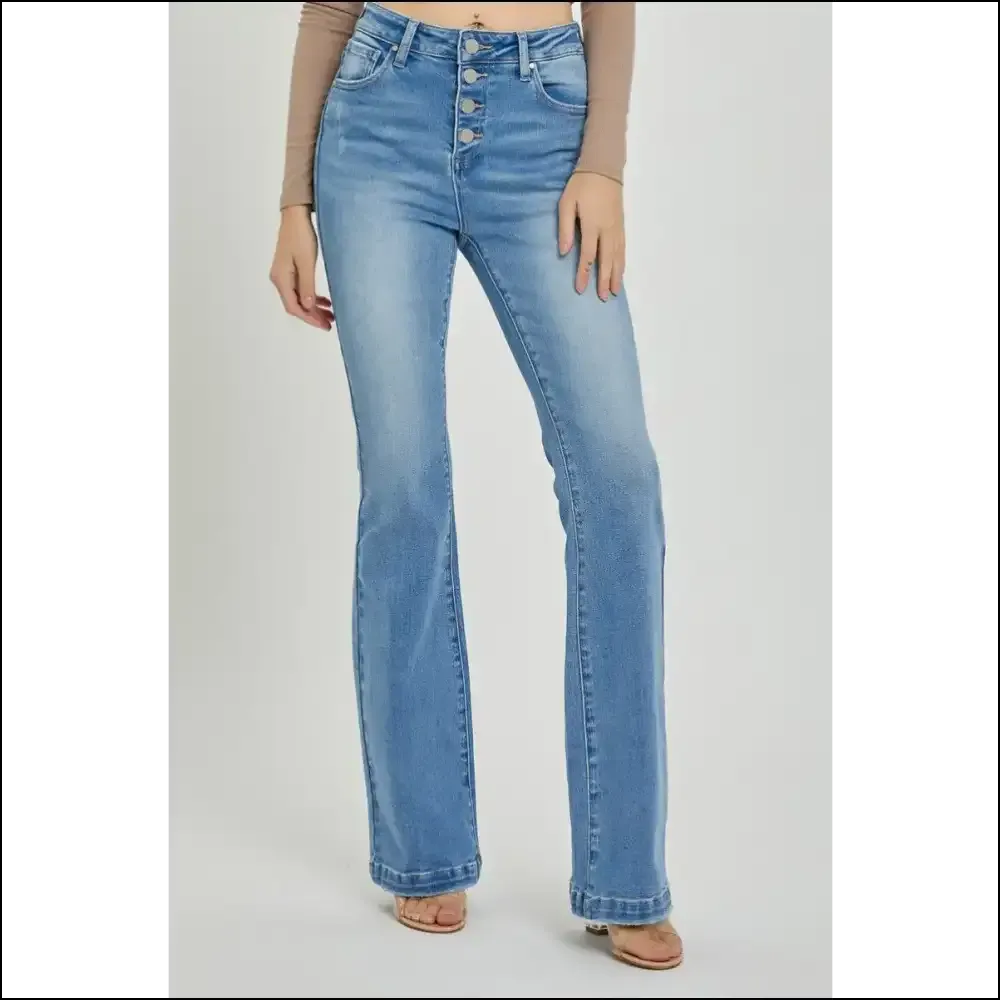 Embrace the Butt: Risen High Rise Button Fly Jeans that Hug you Back!