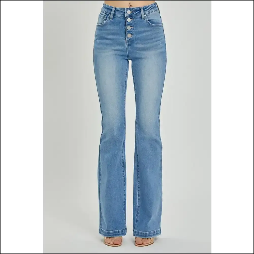 Embrace the Butt: Risen High Rise Button Fly Jeans that Hug you Back!