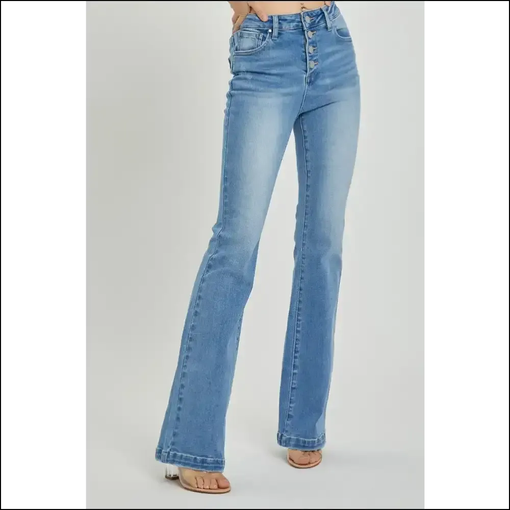 Embrace the Butt: Risen High Rise Button Fly Jeans that Hug you Back!
