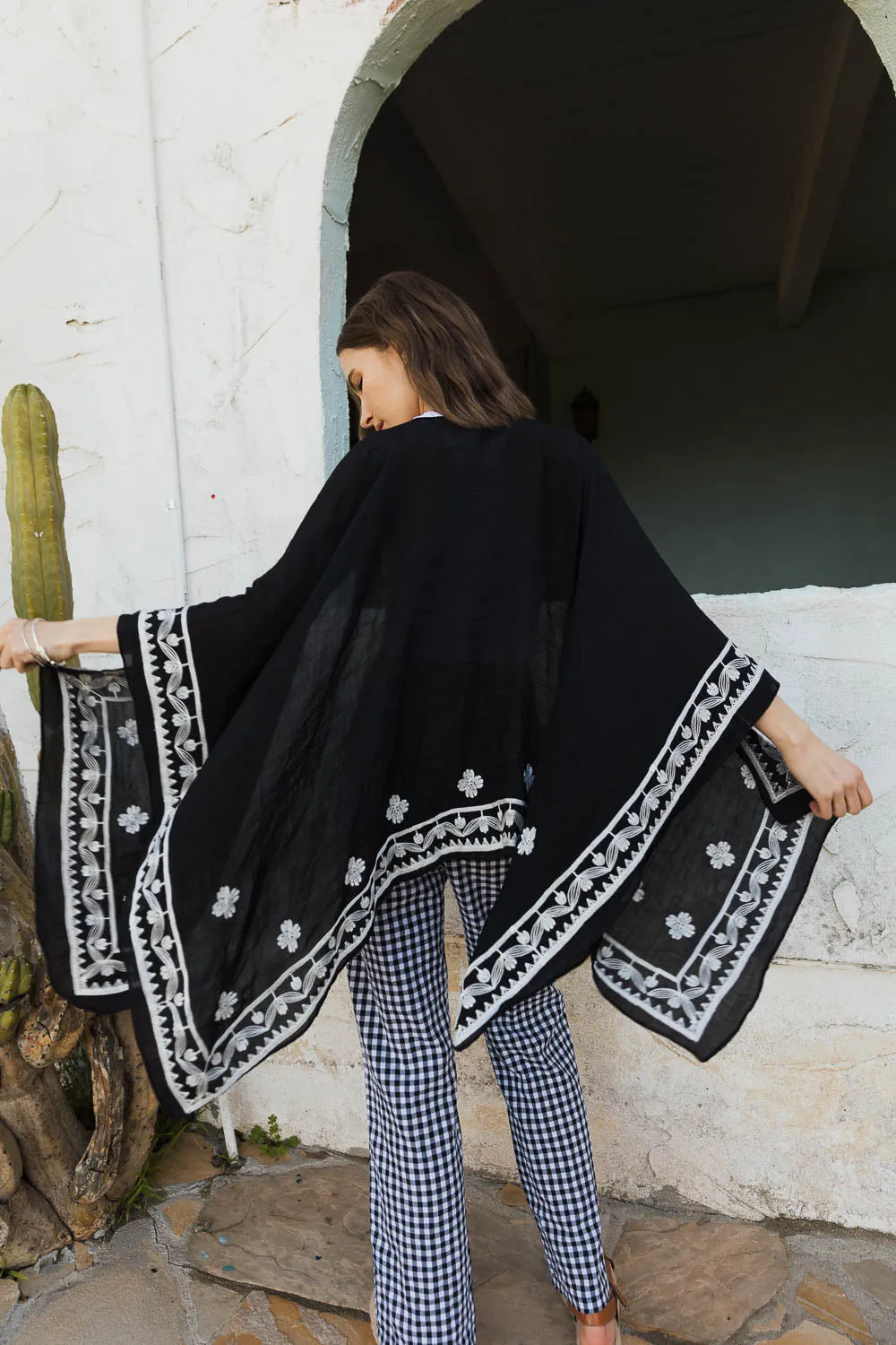 Embroidered Floral Kimonos w/ Sleeves.