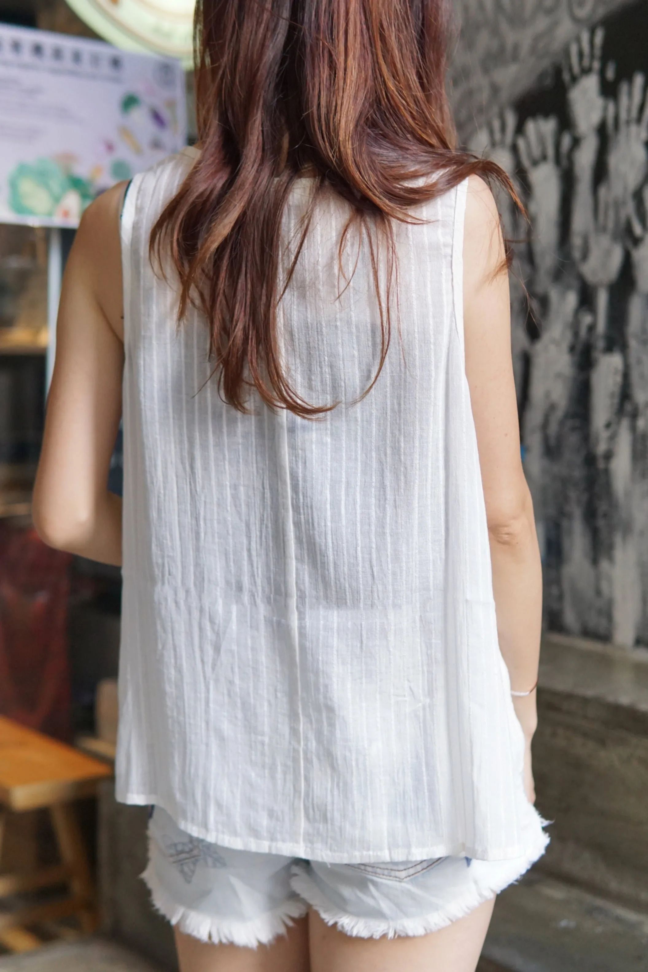 Embroidered Multi Paneled Tank