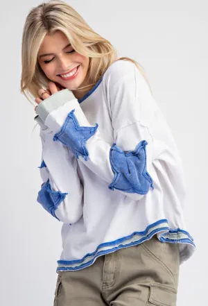 Embroidered Star Pullover