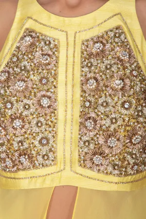 Embroidered Yellow Lehenga Set