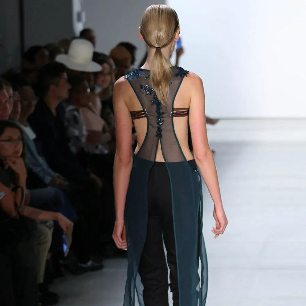 Emerald Cross Top