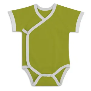 Endanzoo Organic Short Sleeve Kimono Onesie - Green