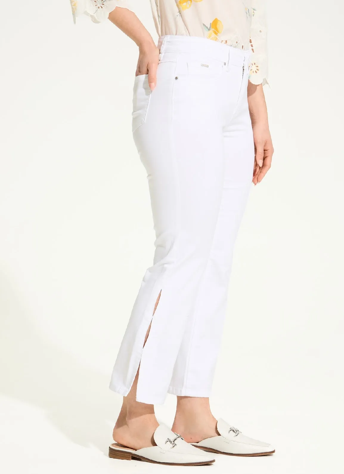 FDJ OLIVIA BOOT CROP - White