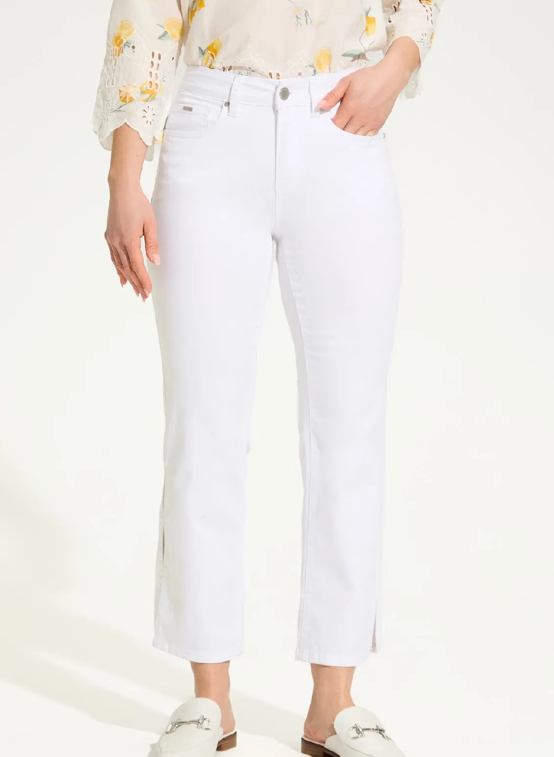 FDJ OLIVIA BOOT CROP - White