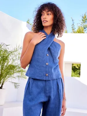 Fifteen Twenty Milly Linen Halter Top