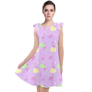 Flamingo Sky Tie Up Tunic Dress
