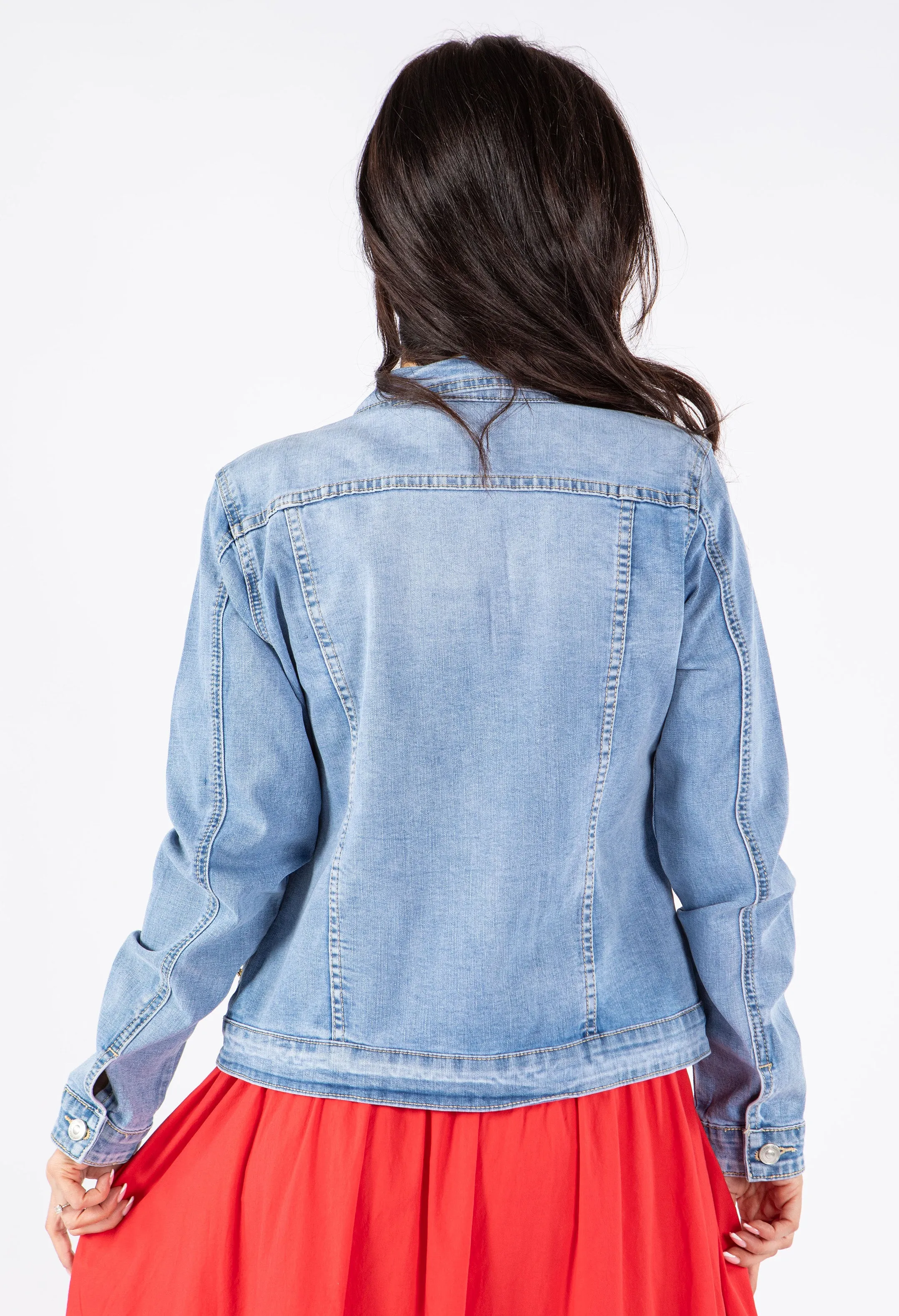Floral Beaded Denim Jacket