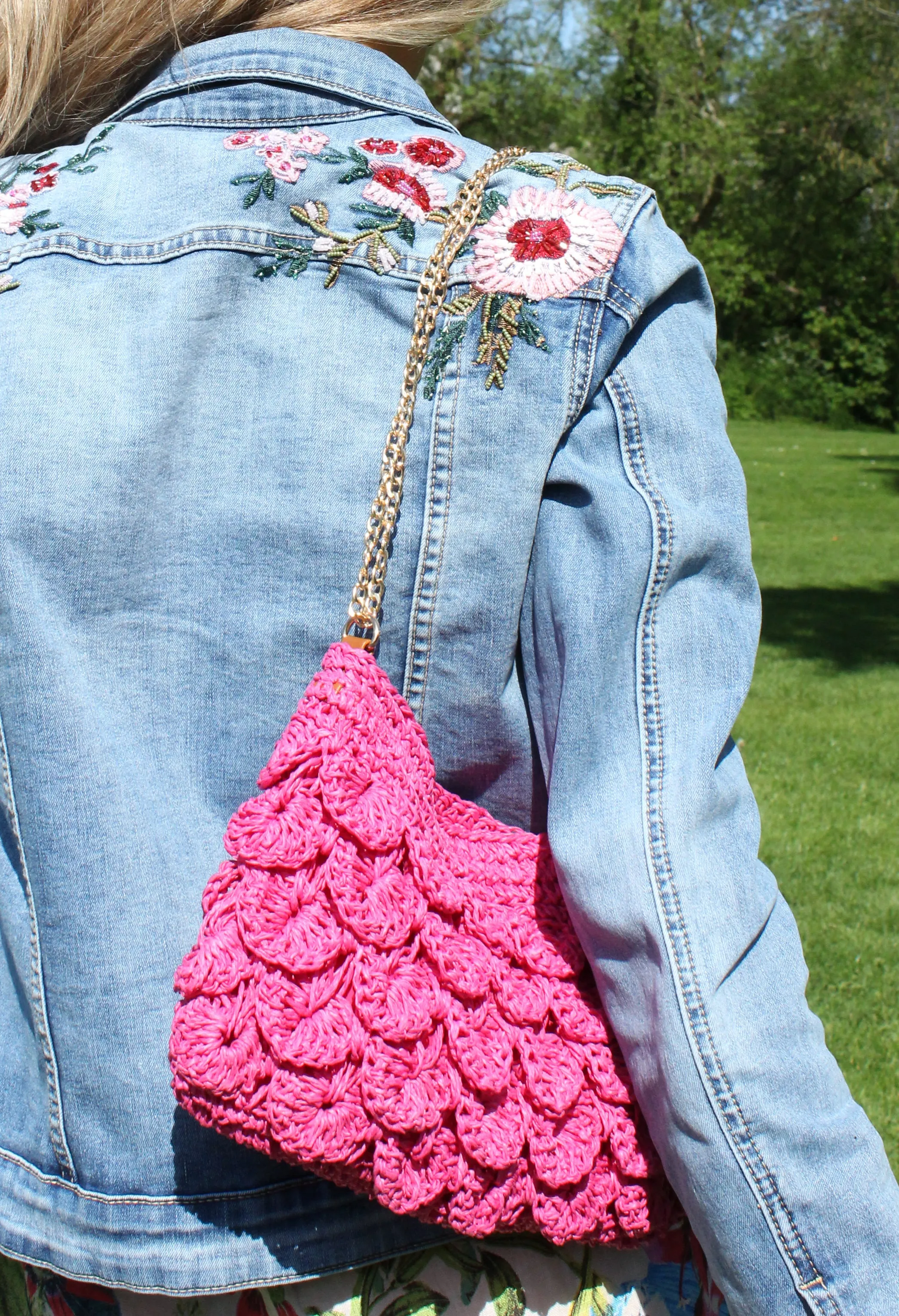 Floral Beaded Denim Jacket