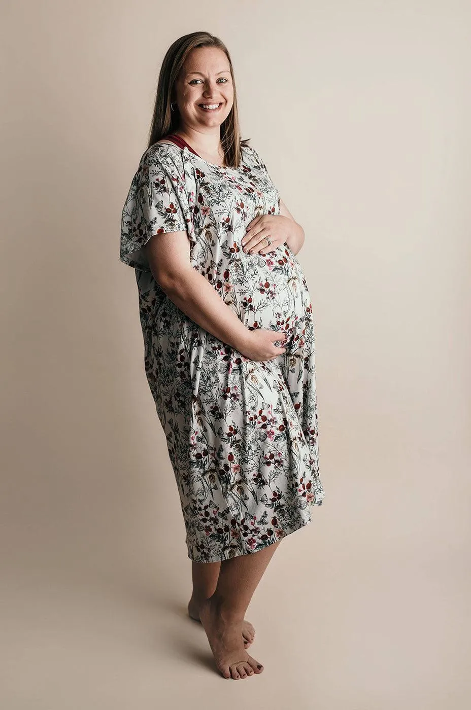 Floral Labor & Delivery Gown