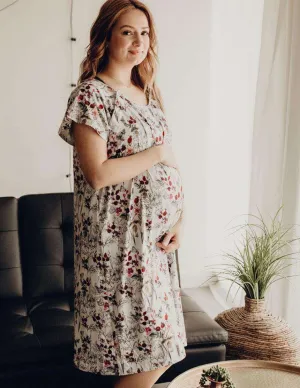 Floral Labor & Delivery Gown