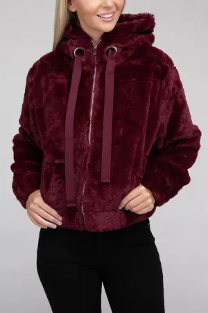 Fluffy Zip-Up Teddy Jacket