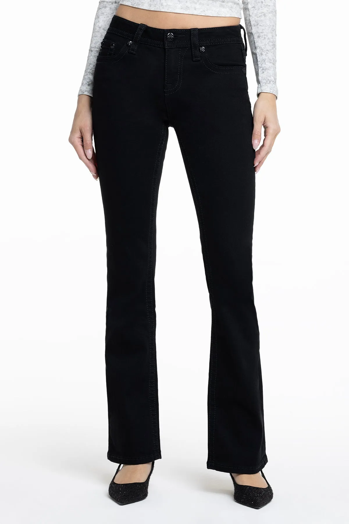 Flying Black Bootcut Jeans