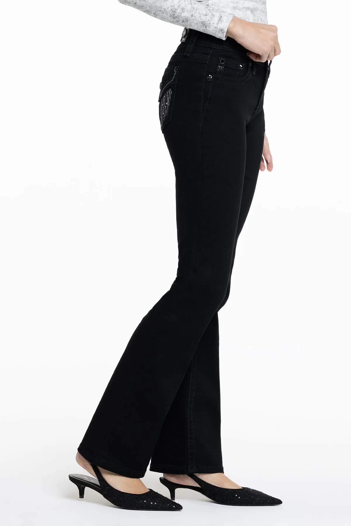 Flying Black Bootcut Jeans