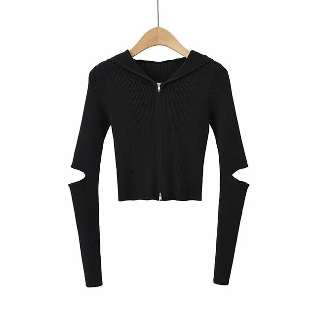 FOURBASIX Hooded Zip-Up Jacket