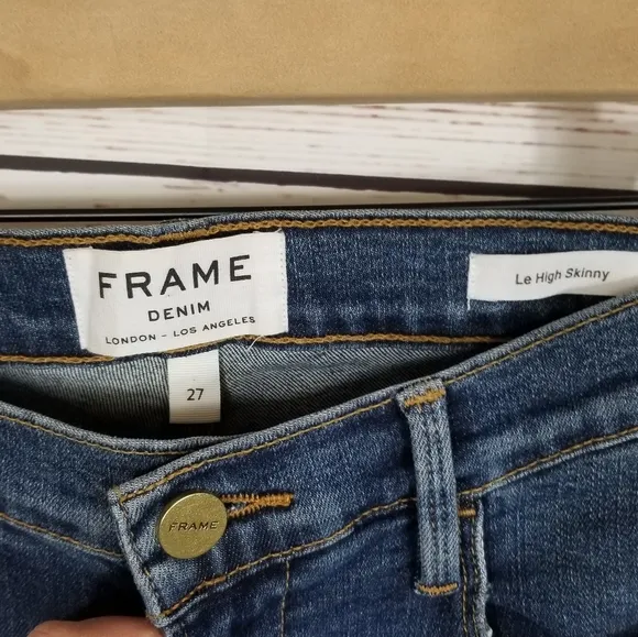 FRAME | Distressed Le High Skinny Jeans