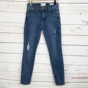 FRAME | Distressed Le High Skinny Jeans