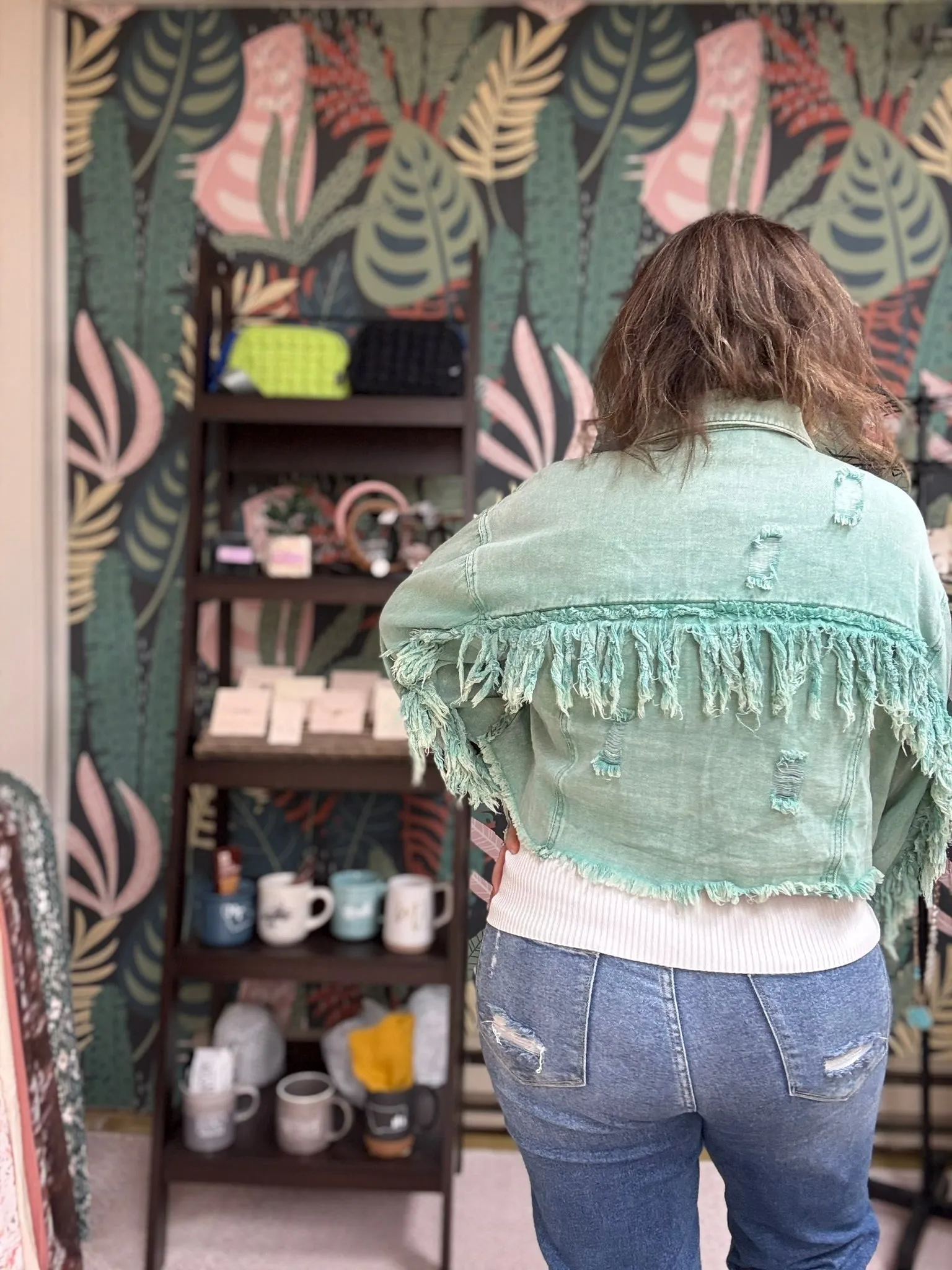 Fray Denim Crop Jacket